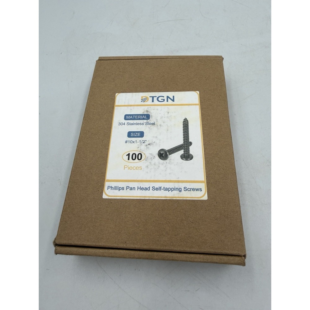 x100 Phillips Pan Head Self-Tapping Metal Screws 304 Stainless Steel NIB
